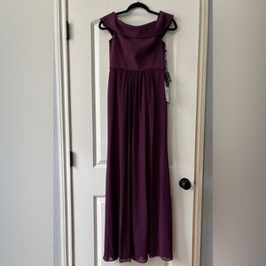 Elegant Purple Strapless Dress
